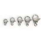 Застежки-лобстеры из нержавеющей стали разных размеров, крючки для браслетов, концевые соединители для изготовления ювелирных изделий сделай сам, 10 шт., ожерелье с пряжкой