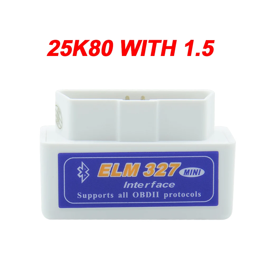 VSTM Супер Мини ELM327 Bluetooth V2.1/V1.5 OBD2 автомобильный диагностический инструмент ELM 327 Bluetooth для Android/Symbian для OBDII протокола - Цвет: V1.5 white