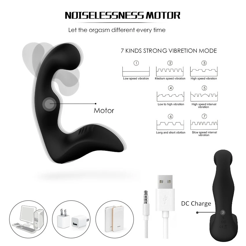 Super Power Silicone Anal Sex Toy for Men Gay Butt Plug Prostate Massage Wireless Remote Control Vibrator Couple | - Фото №1