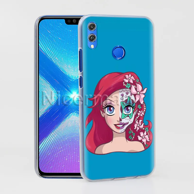 Чехол для телефона для Honor Y9 Y7 Y5 Y6 Y9 Honor 10 20 Lite 8X 8A играть прозрачную крышку панк Эльза тату принцесса Капа Coque