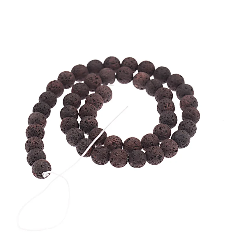 OIQUEI 1 Strand 8mm Colorful Natural Lava Stone Beads Volcanic Rock Round Loose Spacer For DIY Jewelry Bracelet Making | Украшения и