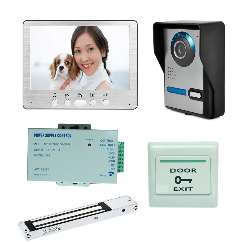 Проводной видеодомофон Yobang 7 дюймов система безопасности домофон дверной звонок