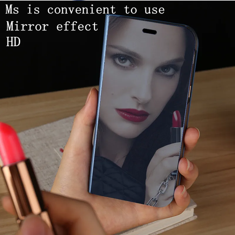 Роскошный зеркальный флип чехол для Huawei p20 pro Capa p Smart Plus с подставкой защита Nova 3e P20
