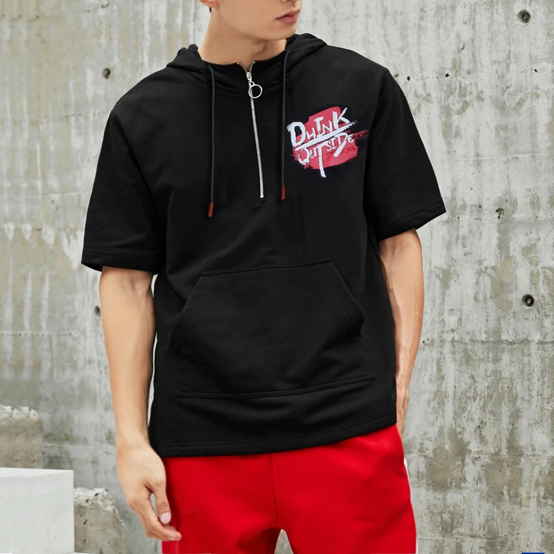 

Summer Casual street Hip-hop Tee shirt Male Tops 2xl-8xl hooded Men's T-shirts Fashion Print cotton Funny t shirt Men