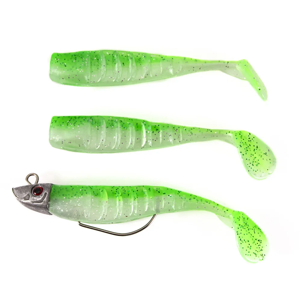 10.5cm 11.5cm Lead Head Jig T Tail Fishing Lure DIY Jigging Soft Bait with Single Hook Pesca Sea Bass Baits | Спорт и развлечения