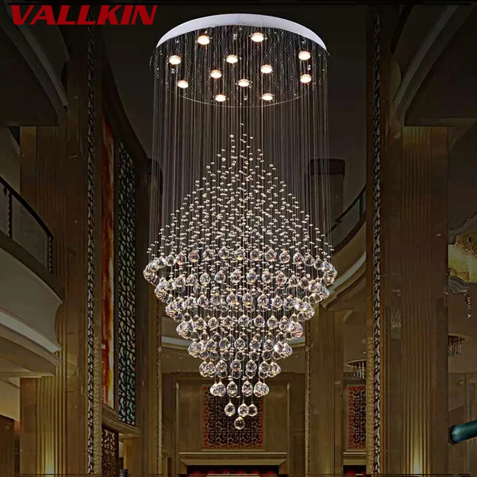 Modern Crystal Chandelier Lighting Luxury Chandeliers Lamp Hanging Light Lustres De Cristal Hotel Suspension Lamps | Освещение