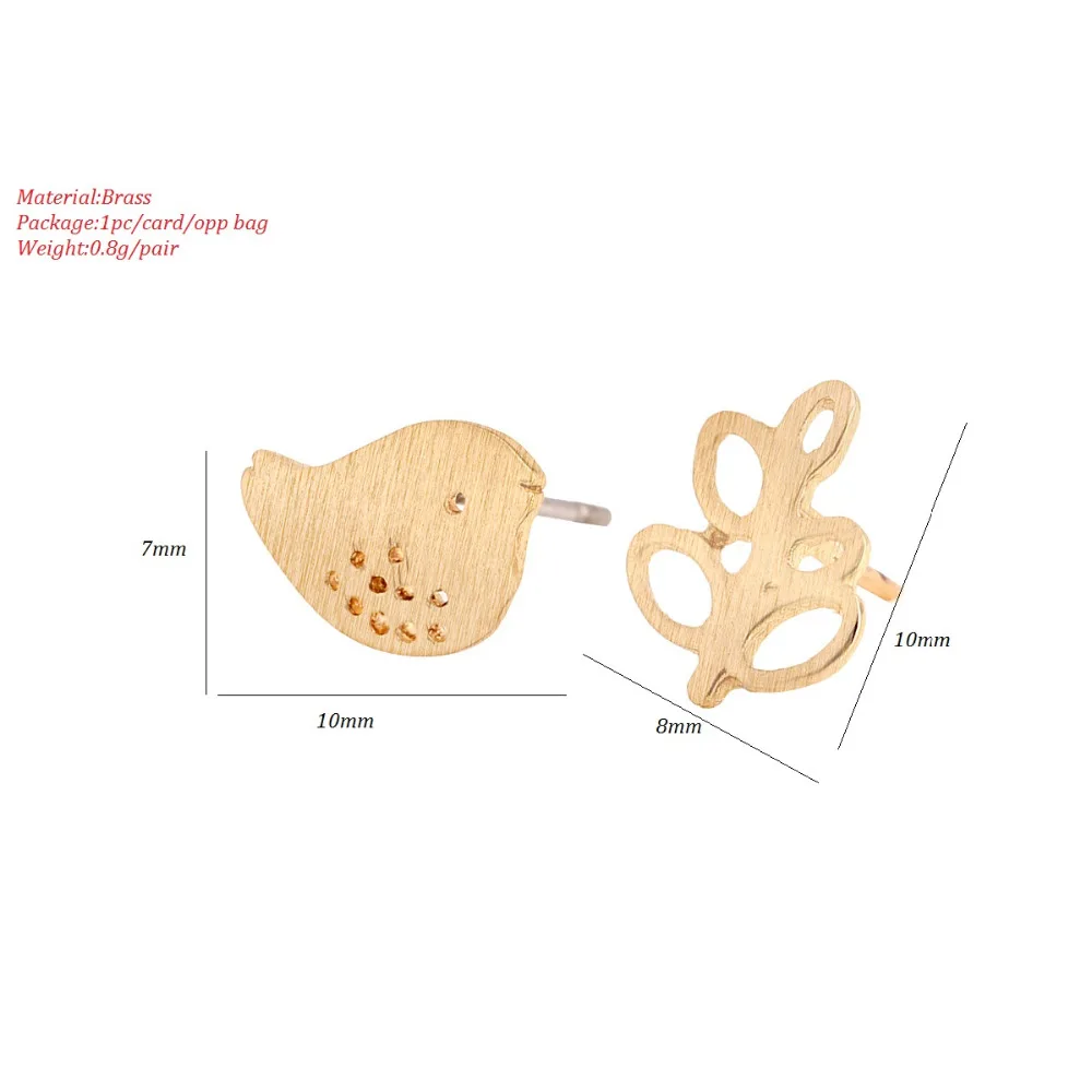 Новая yiustar Мода Три цвета серьги с животными Простые Ювелирные изделия милые