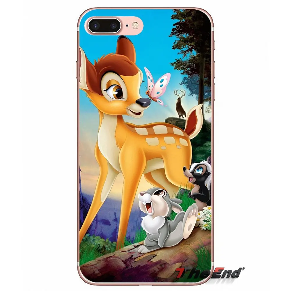 Прозрачный чехол из ТПУ Sika deer Bambi для Samsung Galaxy S2 S3 S4 S5 MINI S6 S7 edge S8 S9 Plus Note 2 3 4 5 8 Coque Fundas