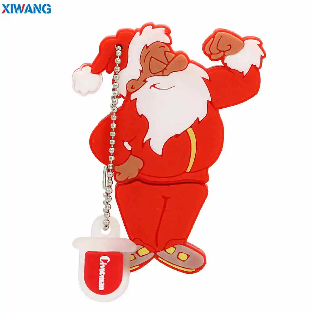 8 XIWANG USB флеш-накопитель 128 ГБ, флеш-накопитель, мультяшный снеговик, Рождественская елка, подарки, 64 ГБ, 32 ГБ, 16 ГБ, 8 ГБ, 4 Гб, олень, Санта-Клаус, ручка-накопитель - Цвет: 8
