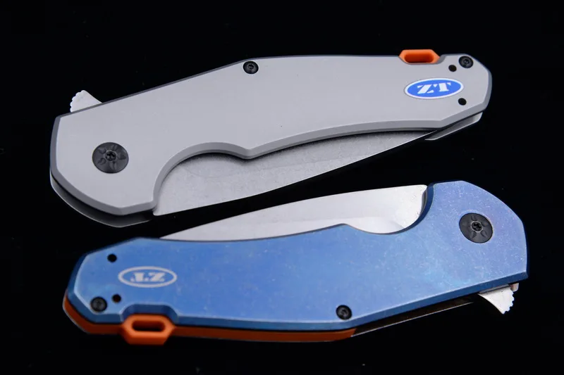 JUFULE ZT0220 Флиппер D2 лезвие стальная ручка титановое покрытие открытый лагерь выживания карманный EDC инструмент складной обеденный кухонный нож