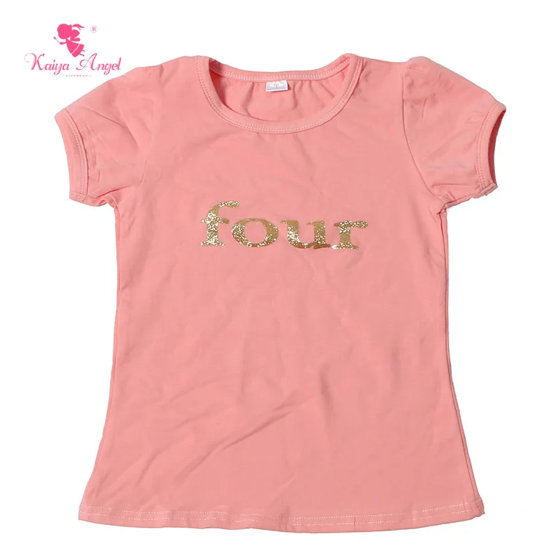 Футболка детская летняя с коротким рукавом на день рождения 1 5 лет|girls t shirt|girls tt