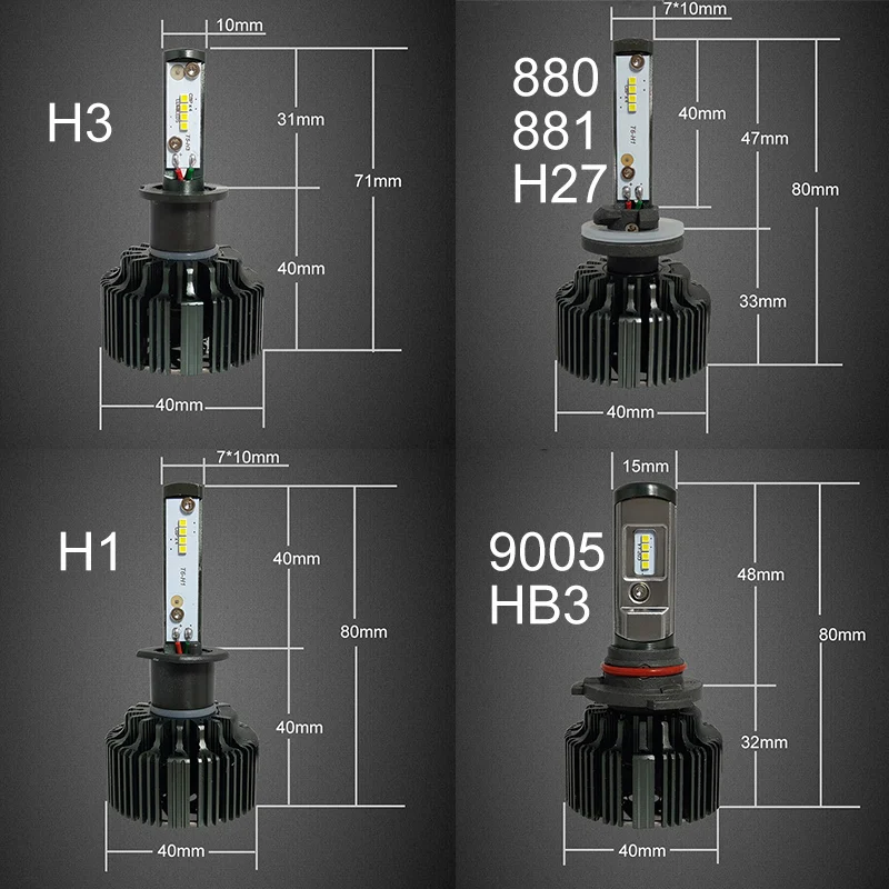 Modifygt T6 CSP свет H4 LED H7 led H11 H1 9005 9006 H3 HB3 HB4 60 Вт 8000lm фары лампа 6500 K туман свет 12 V аксессуары
