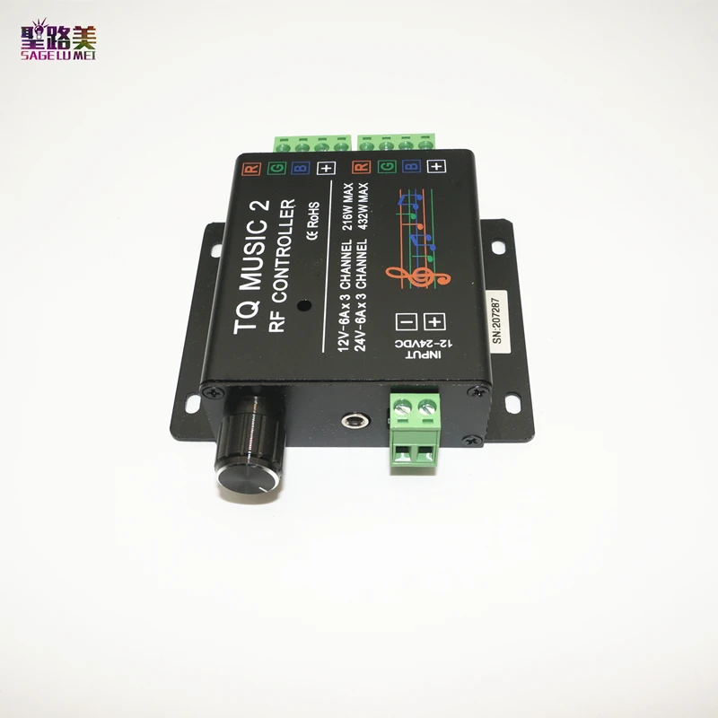 DC12 24V 18A Радиочастотный пульт RGB Светодиодная лента Музыка 2 управления Лер