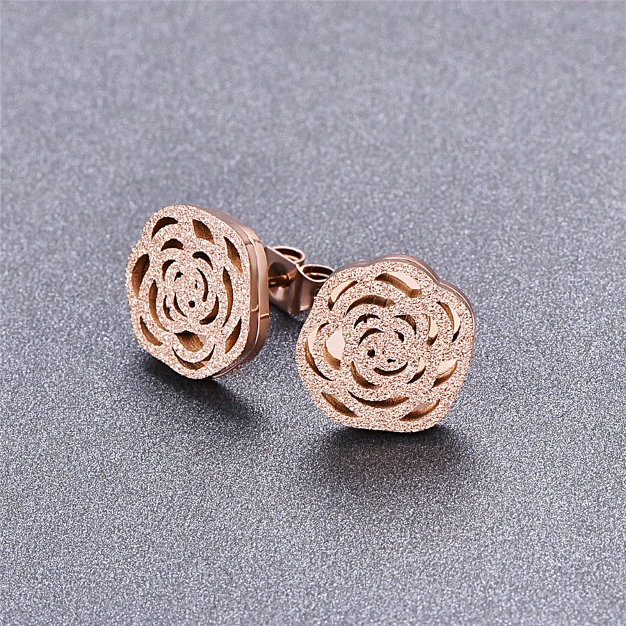 Серьги Martick из нержавеющей стали золотого цвета для женщин серьги гвоздики