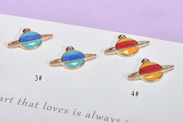 Diy jewelry accessories alloy pendants Korea fashion creative pearl moon planet earrings eardrop necklace | Украшения и