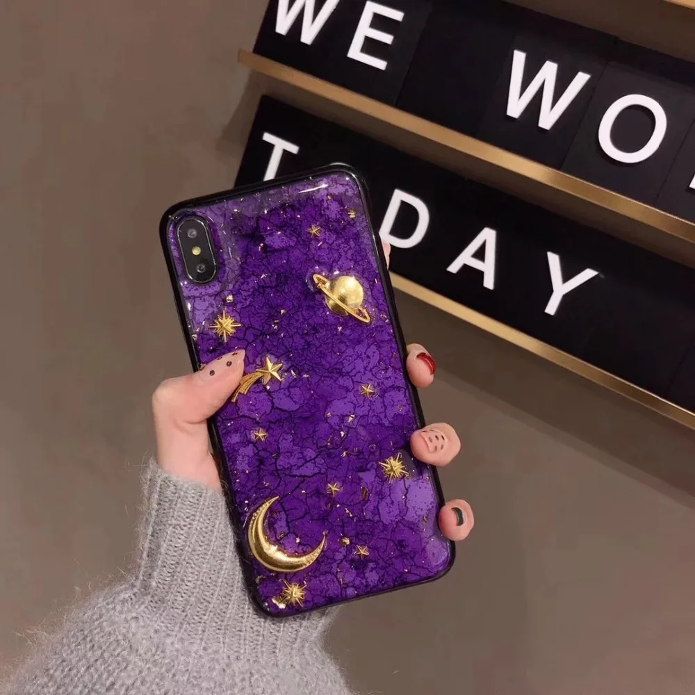 Модные планета Луна мягкий чехол для телефона iPhone6 6 Plus 7 8 X XS XR Max |