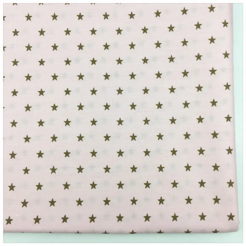 Syunss розовая ткань с принтом в виде звезд 100% хлопок сделай сам Лоскутная для шитья