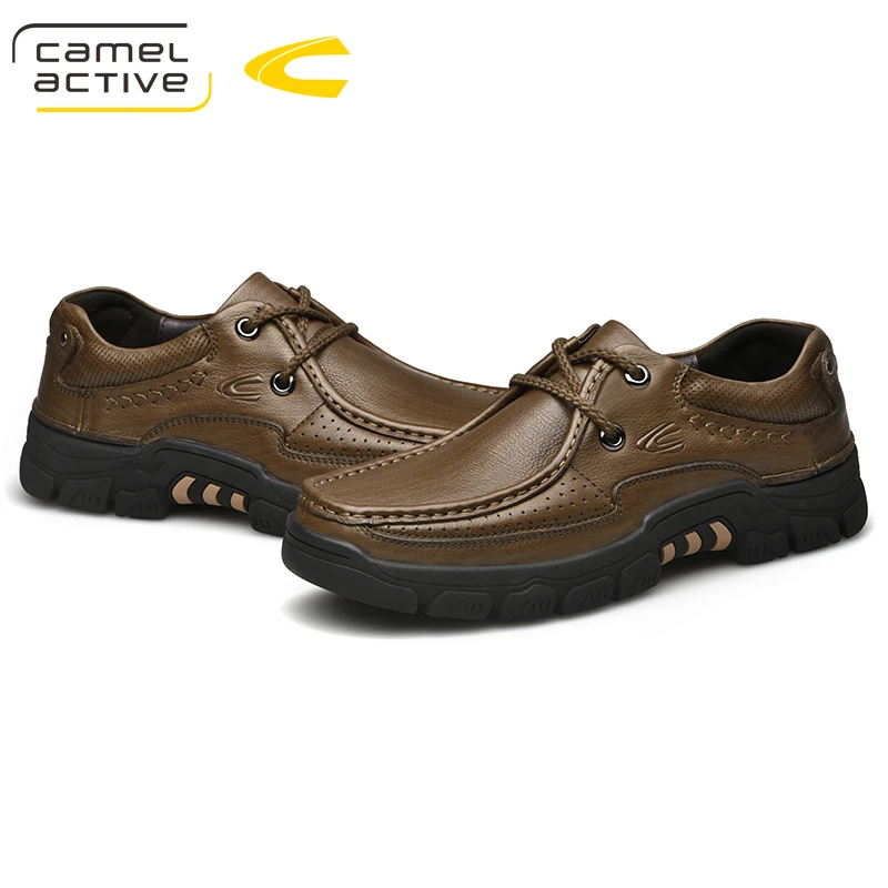 Мужские однотонные Туфли Camel Active натуральная кожа плоская подошва повседневная