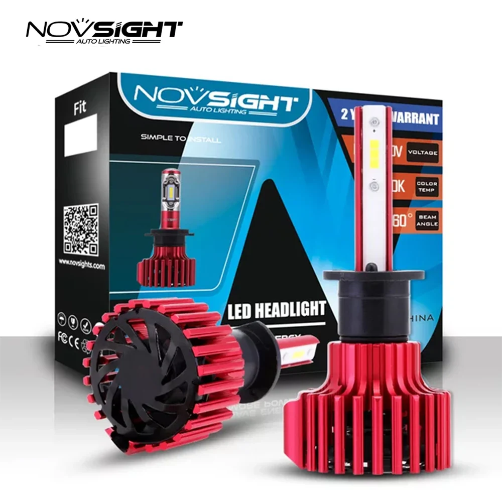 Светодиодный фонарь NOVSIGHT H7 для автомобиля противотуманная фара 60 Вт 10000lm 6000 К