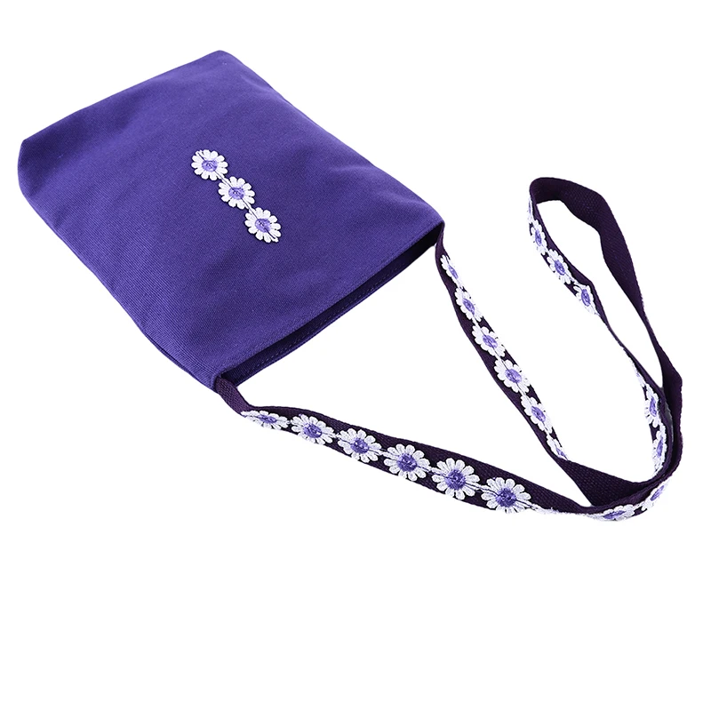 

Fashion Canvas Handbags For Girls Female Slung Shoulder Bags Simple Casual Portable Flower Messenger Bag