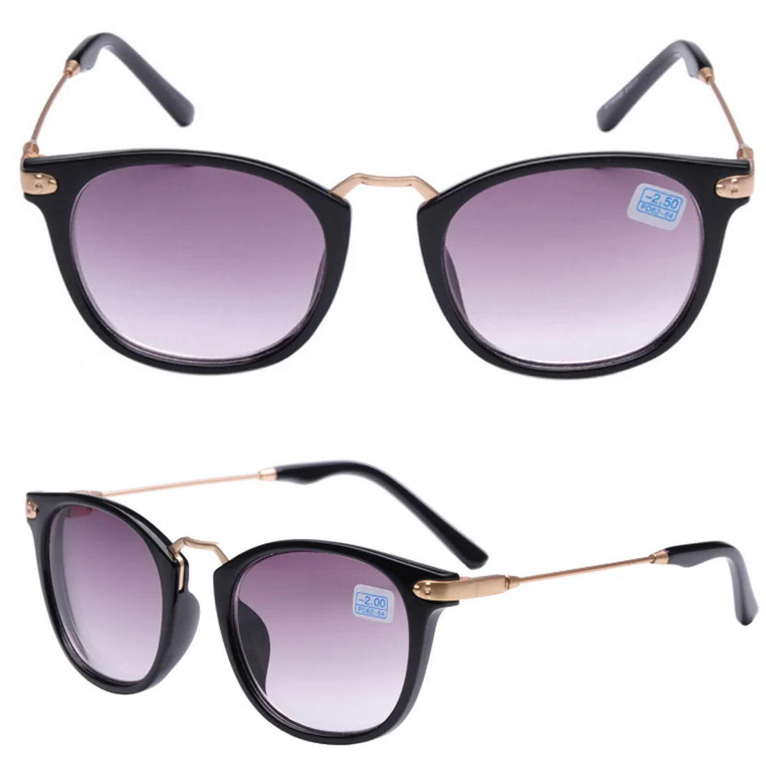Lentes mujer, очки для близорукости, черная оправа, металлические очки, линзы, прицельные очки по рецепту-1-1,5-2-2,5-3-3,5-4,0