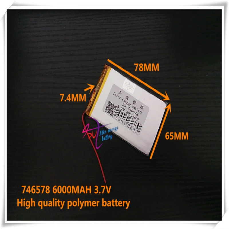 3 7 V 6000mAH 746578 полимерный литий ионный/литий ионный аккумулятор для планшетных ПК mp3
