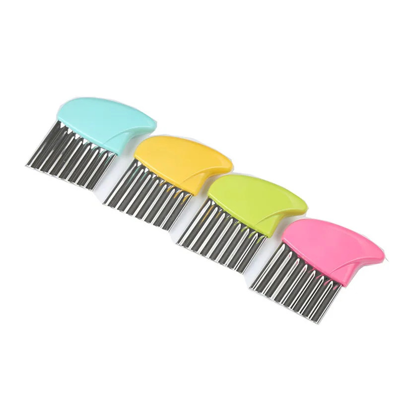 Quevinal 300pcs/lot Wave Shape Stainless Steel Corrugated Knife Potato Strip Cutting Device Frech Fries Cutter Kitchen Tool | Дом и сад