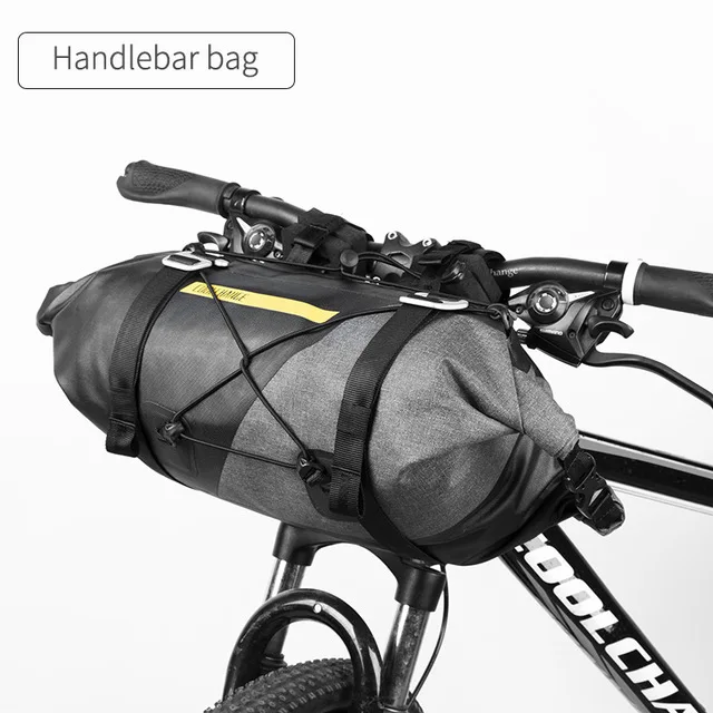 Handlebar Bag Велосипедная сумка для переднего руля, водонепроницаемая нейлоновая велосипедная сумка, большая вместительность, MTB, корзина для горного велосипеда, Аксессуары для велосипеда - Цвет: Handlebar Bag