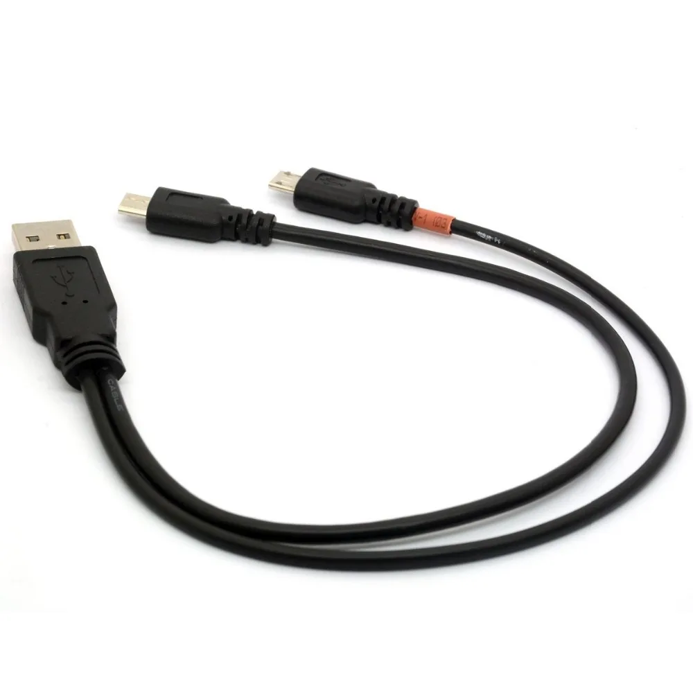 Разветвитель Micro USB кабель Y зарядное устройство свинцово 2 0 A на двойной B