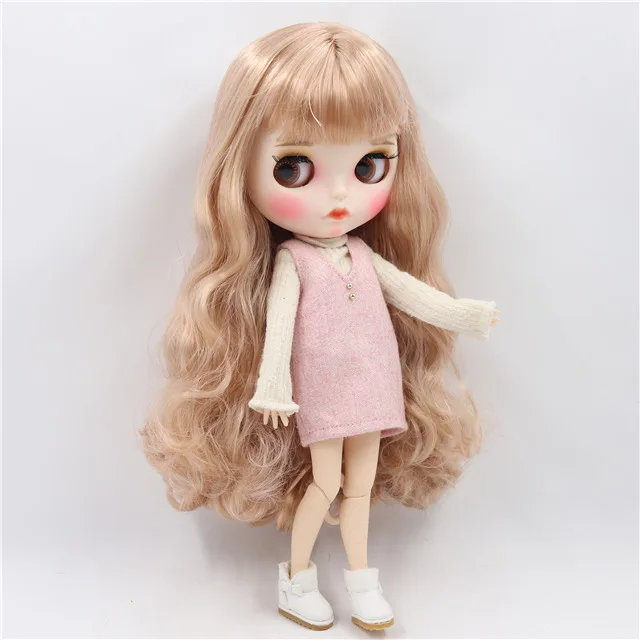 new matte face Ледяная фабрика blyth кукла 1/6 игрушка комбинация тела с платьем Обувь Специальное предложение в продаже 30 см кукла - Цвет: new matte face