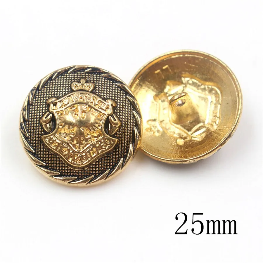 178235 10 шт./лот золотистые металлические пуговицы костюмы униформы buttons Buttons