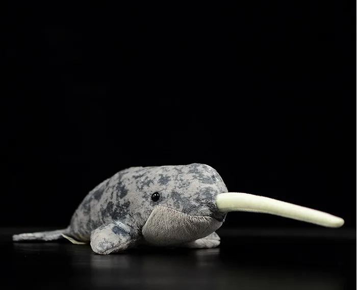 Мягкие куклы Нарвал 41 см детские плюшевые с милыми животными имитацией нарвала