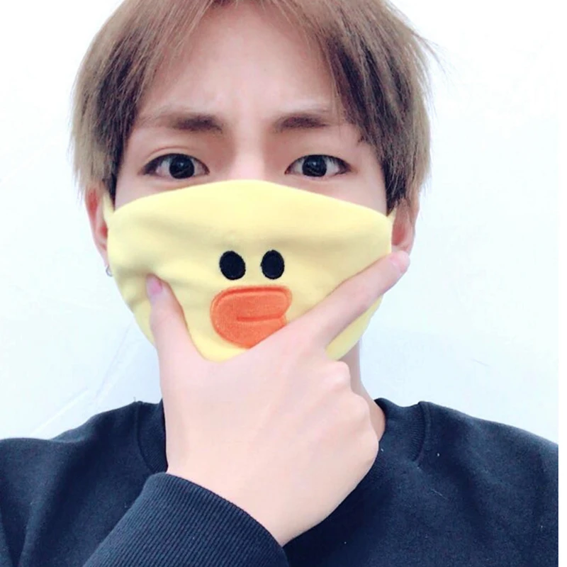 Новая kpop маска рот JUNG KOOK тот же цыпленок Салли коричневый медведь