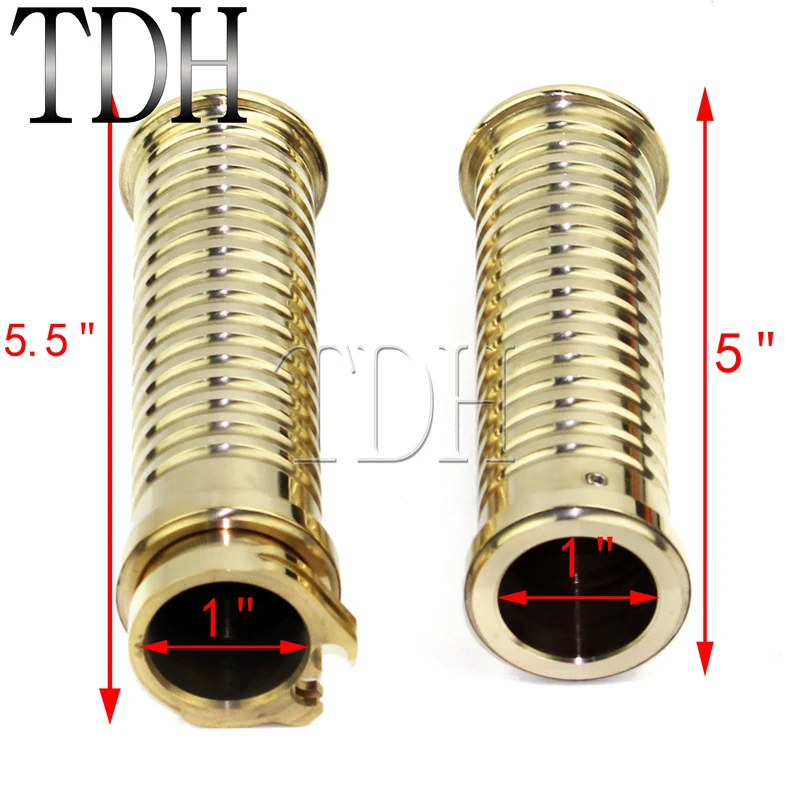 Motorcycle Aluminum 1&quot 25mm Brass Hand Grips Bar Motorbike Handle Grip for Harely Honda Yamaha Cafe Racer Choppers Cruiser | Автомобили