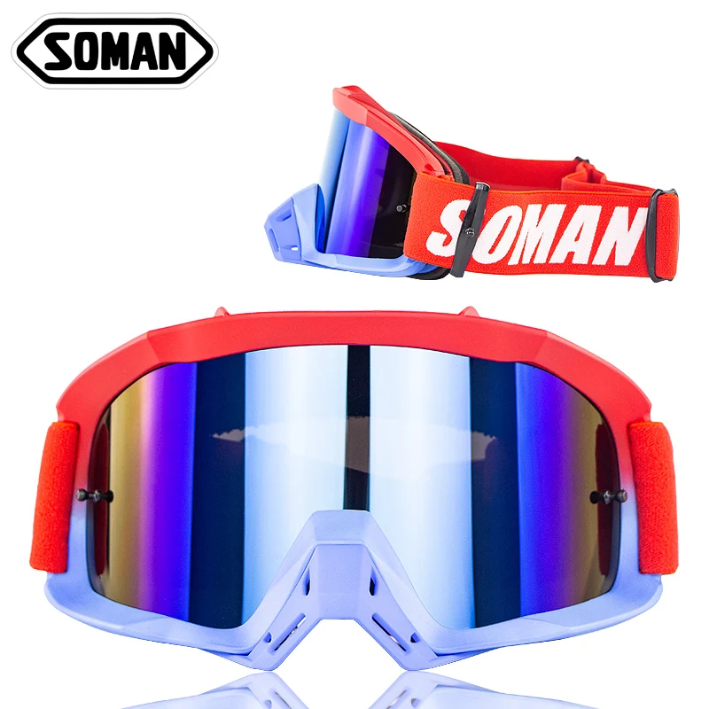 SOMAN мотокросса Occhiali ATV внедорожный Байк Antipolvere Da Corsa очки, мотоциклетные очки MX Occhiali Gafas Moto SM16