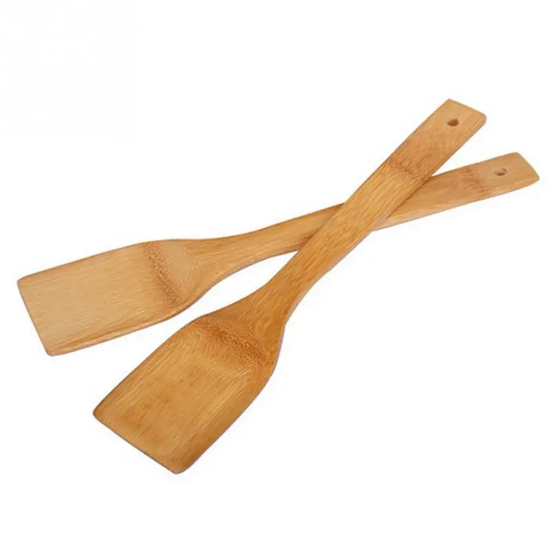 Natural Health Bamboo Wood Kitchen Slotted Spatula Spoon Mixing Holder Cooking Utensils Dinner Food Wok Shovels Supplies | Дом и сад