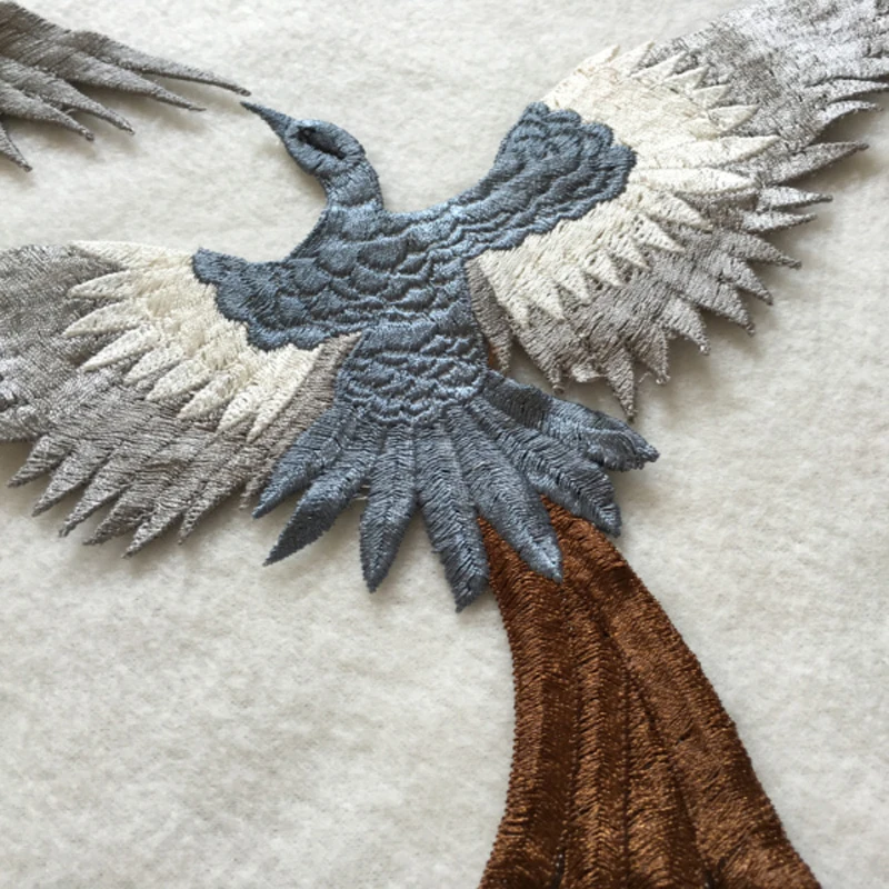 Handmade DIY Phoenix Bird Embroidery Combination Cloth Patch Decals Decorative For Dress Clothes Garment Accessories | Дом и сад