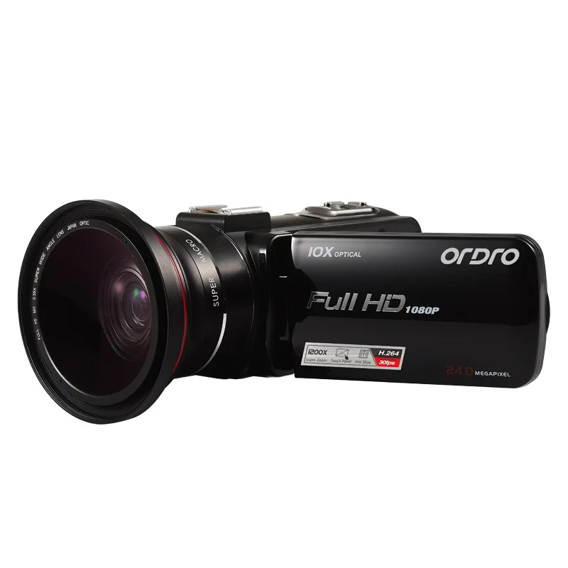 ORDRO HDV Z82 3 0 &quotTFT LCD сенсорный экран 120x цифровой зум 10X оптический HD видеокамера