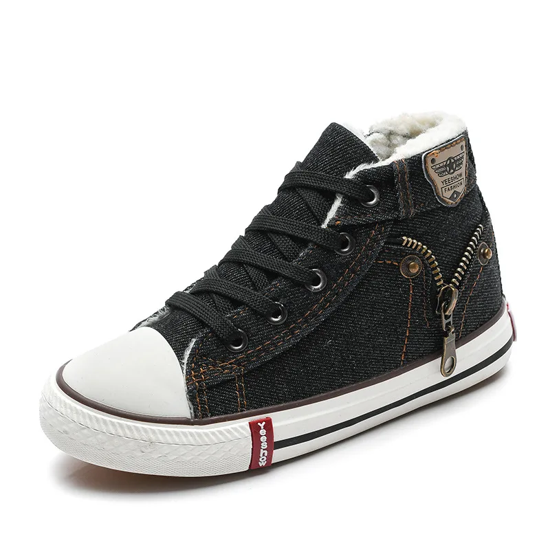 

2020 Spring New Children's canvas shoes high to help boys casual shoes Girls students casual shoes small White shoes