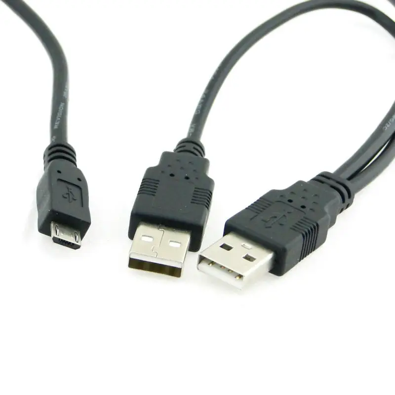 MIcro USB 5PIN Y кабель для передачи данных 2. 0 2 два типа A папа с usb источник питания