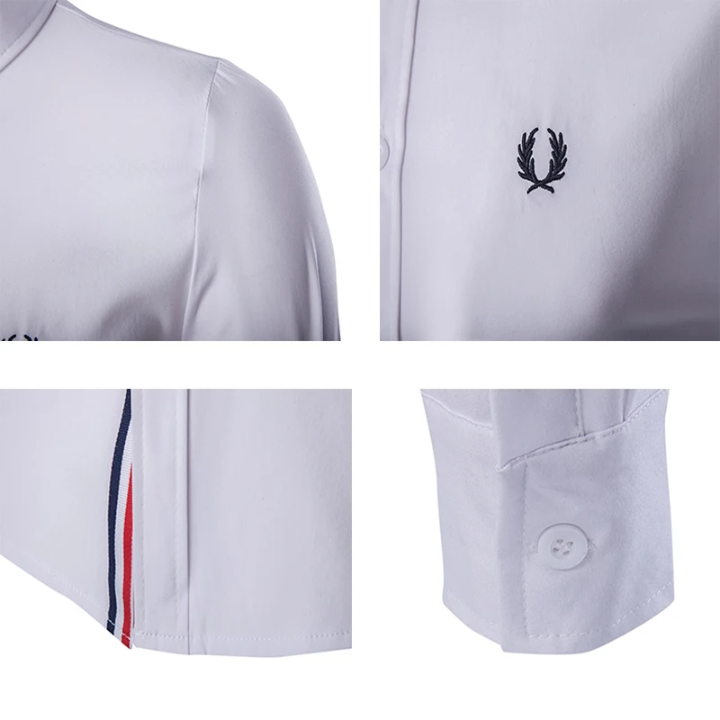 2016 Модные Мужские Slim Fit Рубашки Дышащий Мягкого Хлопка Camisas Социальной Masculina Осень