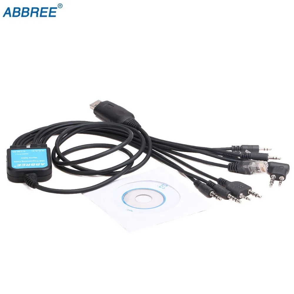 Кабель программирования ABBREE 8 в 1 для kenwood baofeng motorola yaesu icom HYT walkie talkie автомобильное