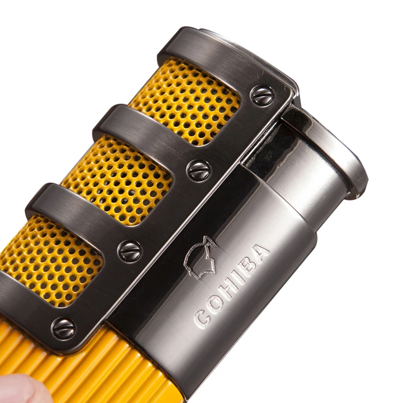 Гаджеты COHIBA стильная карманная Бутановая газовая ветрозащитная 3 фонарь ная