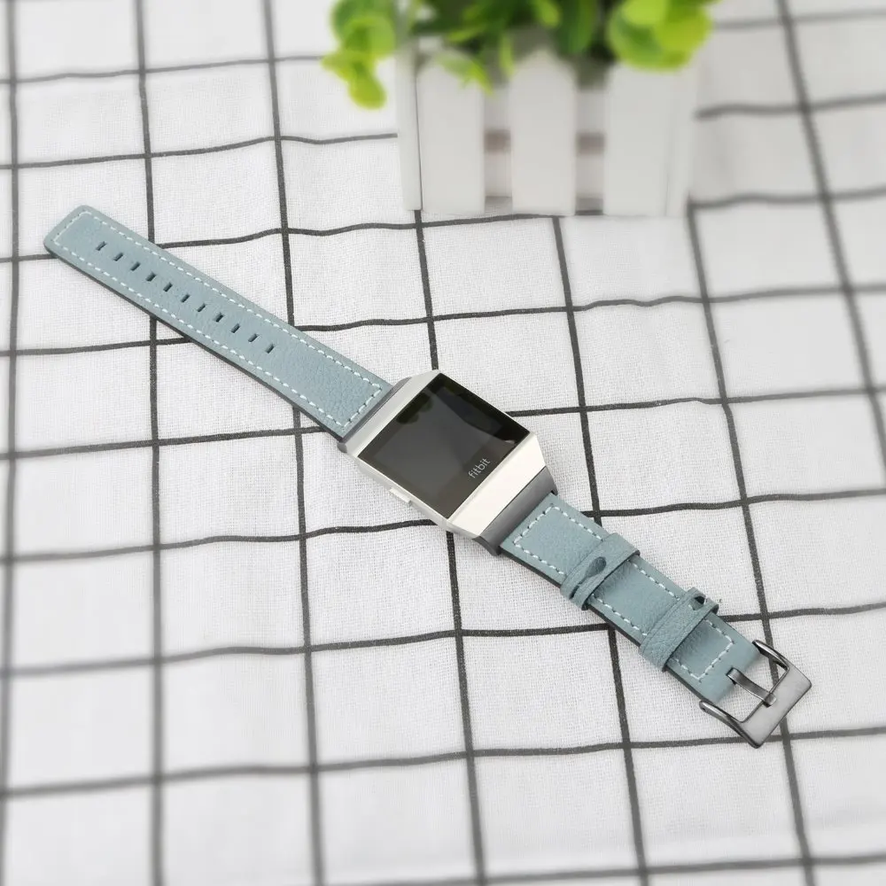 Натуральная кожа заменить Мужские t Аксессуары Ремни Для Fitbit Ionic Смарт фитнес часы для женщин мужчин черный оранжевый
