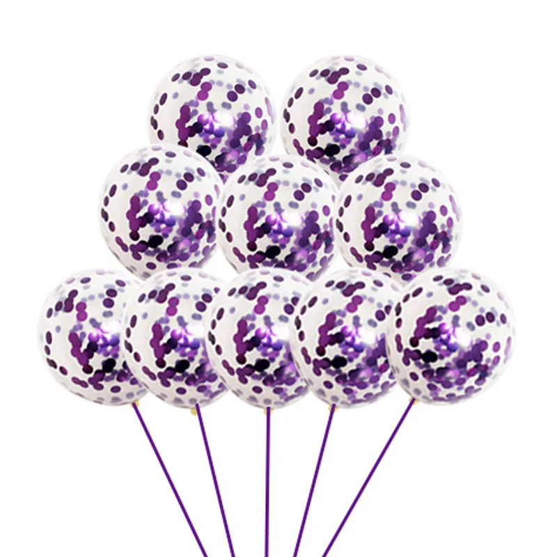 10pcs purple 16 дюймов фольга для дня рождения воздушный шар для маленьких мальчиков и девочек мой первый день рождения 1 1 украшение гирлянды дети взрослый баннер Единорог - Цвет: 10pcs purple