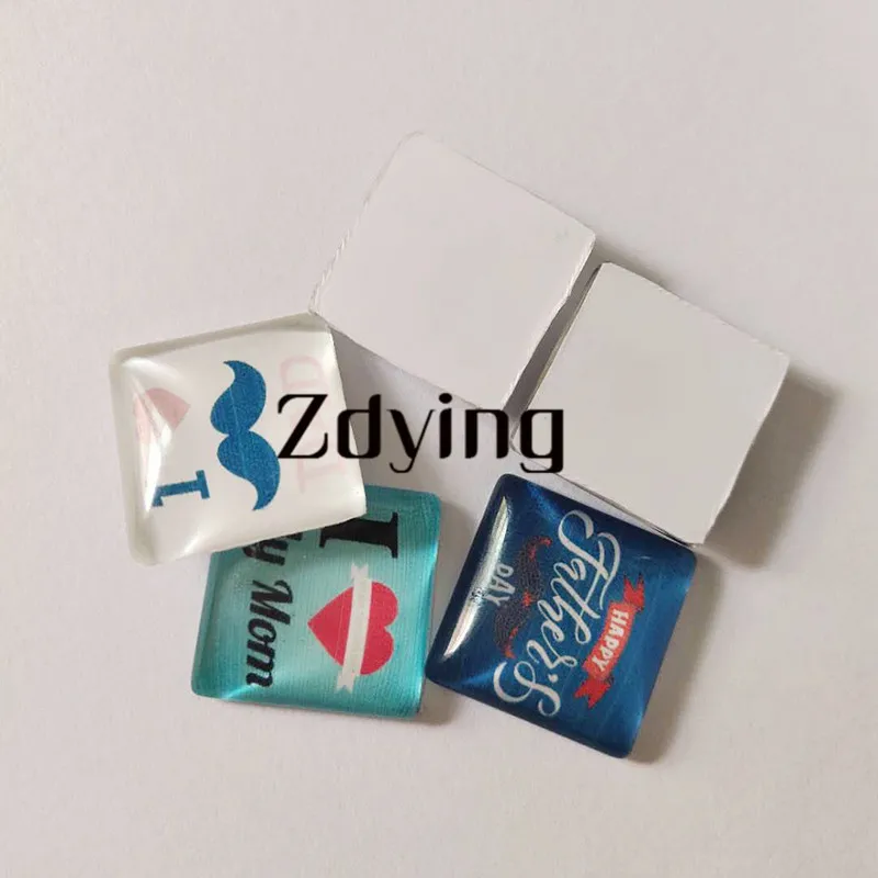 ZDYING 5 шт. рисунок листьев тропических для квадратного стеклянного кабошона