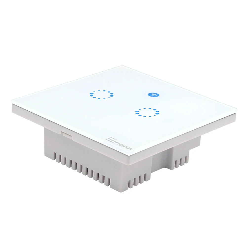 Умный настенный сенсорный выключатель Sonoff T1 Великобритания Wi Fi 1 2 3 клавиши