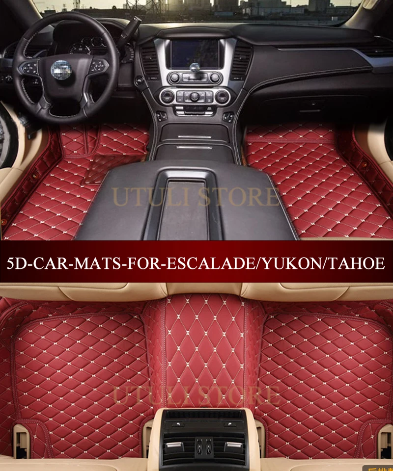 Кожаные автомобильные коврики для Cadillac ESCALADE_YUKON_Tahoe_z71_Suburban custom подходят стайлинга
