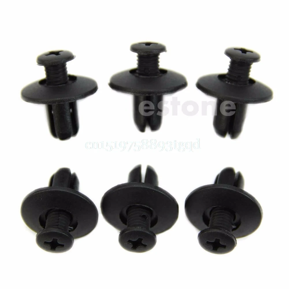 

10pcs 8mm Hole Dia Plastic Rivets Fastener Push Pin Clips for Car Fender Bumper