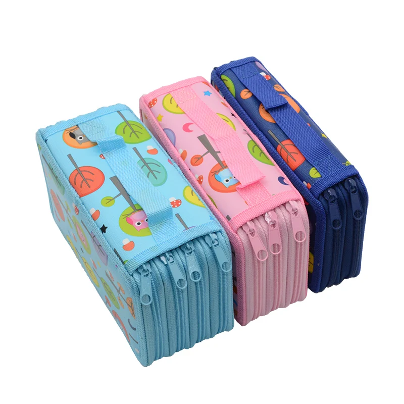 Пенал кошка большой емкости холст корейский школьные принадлежности trousse scolaire stylo estuche escolar kalem kutusu piornik lapices